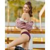 imageFINETOO Womens Underwear Cotton Bikini Rib Cheeky Panties Sexy Vshaped Waistband HipsterColor C10 Pack