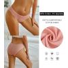imageFINETOO Womens Underwear Cotton Bikini Rib Cheeky Panties Sexy Vshaped Waistband HipsterColor E