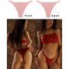 imageFINETOO Womens Underwear Cotton High Cut String Bikini Panties Low Rise Hipster Ladies Sexy Cheeky Underwear PackA6pack
