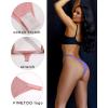 imageFINETOO Womens Underwear Cotton High Cut String Bikini Panties Low Rise Hipster Ladies Sexy Cheeky Underwear PackB6pack