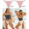 imageFINETOO Womens Underwear Cotton High Cut String Bikini Panties Low Rise Hipster Ladies Sexy Cheeky Underwear PackB6pack