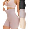 imageFINETOO High Waisted Tummy Control Underwear for Women Seamless Shapewear Panties Boy Shorts Ladies No Show Boxer BriefsColor a