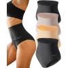 imageFINETOO Tummy Control Underwear for Women High Waisted Nylon Brief No Show Womens Bikini Seamless Panties 4pack SXXXLSet14pack