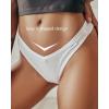 imageFINETOO 10 Pack Thongs for Women Cotton Underwear V String Breathable Stretch Hipster Sexy Thong Panties SXLThongs 10pack