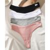 imageFINETOO 10 Pack Thongs for Women Cotton Underwear V String Breathable Stretch Hipster Sexy Thong Panties SXLThongs 10pack C