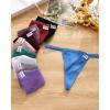imageFINETOO 6 Pack G String Thongs for Women Cotton Panties Low Rise Stretch Tback Tangas Sexy Underwear Womens SXL