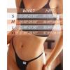 imageFINETOO 6 Pack G String Thongs for Women Cotton Panties Low Rise Stretch Tback Tangas Sexy Underwear Womens SXL