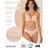 imageFINETOO 6 Pack Seamless Thongs for Women No Show Wavy Edge Side Womens Thong panties Ladies Underwear Sexy SXLSetacolour