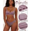 imageFINETOO 6 Pack Womens Underwear Cotton Cute Ribbed Low Rise Hipster Sexy Soft Bikini Panties for Women Cheeky SXXXLSetb6pack