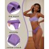 imageFINETOO 6 Pack Womens Underwear Cotton Cute Ribbed Low Rise Hipster Sexy Soft Bikini Panties for Women Cheeky SXXXLSetf6pack