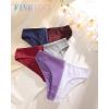 imageFINETOO 6 Pack Womens Underwear Cotton Cute Ribbed Low Rise Hipster Sexy Soft Bikini Panties for Women Cheeky SXXXLSetf6pack