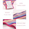 imageFINETOO Cheeky Panties Women Cotton underwear Cute Colorful Striped Bikini Hipster Sexy Panty Pack SXL