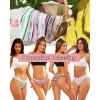 imageFINETOO Cheeky Panties Women Cotton underwear Cute Colorful Striped Bikini Hipster Sexy Panty Pack SXL
