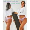 imageFINETOO Cotton Underwear for Women Cheeky High Cut Breathable Stretch Sexy Ladies Hipster Bikini Panties Pack SXLColorful 9pack C