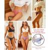 imageFINETOO Seamless Underwear for Women Cheeky Bikini Panties High Cut Vwaist Lace Underwear Women Cute Bikinis 6 Pack6packa