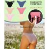 imageFINETOO Seamless Underwear for Women Cheeky Bikini Panties High Cut Vwaist Lace Underwear Women Cute Bikinis 6 Pack6packbb1