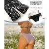 imageFINETOO Seamless Underwear for Women Cheeky Bikini Panties High Cut Vwaist Lace Underwear Women Cute Bikinis 6 Pack6packdd1
