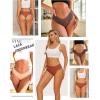 imageFINETOO Womens Cotton Underwear Sexy Lace Hipster Panties Soft Breathable Cotton Brazilian Bikini Ladies 6 PackBlackWhiteNudeCaramelCaramelBurgundyRed