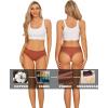 imageFINETOO Womens Cotton Underwear Sexy Lace Hipster Panties Soft Breathable Cotton Brazilian Bikini Ladies 6 PackBlackWhiteNudeCaramelCaramelBurgundyRed
