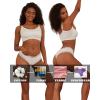 imageFINETOO Womens Cotton Underwear Sexy Lace Hipster Panties Soft Breathable Cotton Brazilian Bikini Ladies 6 PackBlackWhitePinkKahakiPurpleGreen