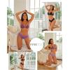 imageFINETOO Womens Cotton Underwear Sexy Lace Hipster Panties Soft Breathable Cotton Brazilian Bikini Ladies 6 PackBlackWhitePinkKahakiPurpleGreen