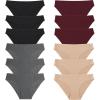 imageFINETOO 12Pack Womens Seamless Underwear No Show Cheeky Panties Invisibles Briefs Soft Stretch Bikini Hipster XSXLColor H