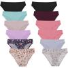 imageFINETOO 12Pack Womens Seamless Underwear No Show Cheeky Panties Invisibles Briefs Soft Stretch Bikini Hipster XSXLFloral B 12pack