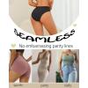 imageFINETOO Seamless Underwear for Women High Waisted Panties Scalloped Edge Sexy Cheeky Bikini No Show Briefs SXXL 5 PackBlack5