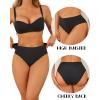imageFINETOO Seamless Underwear for Women High Waisted Panties Scalloped Edge Sexy Cheeky Bikini No Show Briefs SXXL 5 PackColor A5