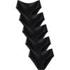 imageFINETOO Seamless Underwear for Women High Waisted Panties Scalloped Edge Sexy Cheeky Bikini No Show Briefs SXXL 5 PackBlack5