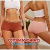 imageFINETOO Boyshort Underwear for Women Cotton Boxer Briefs Full Coverage Ladies BoyShorts Panties 5 PackB5pack
