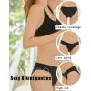 imageFINETOO 6 Pack Womens Underwear Seamless Bikini Panties Low Rise Cheeky Underwear Stretch Hipster Brief for LadiesC4 6 Packsblack6