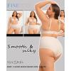 imageFINETOO Seamless Underwear for Women High Waisted Womens Underwear Cheeky Bikini No Show Briefs Ladies Panties 6 Pack6 Packblack1 Brown1 Orange1 Nude1 White1 Light Khaki1