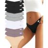 imageFINETOO Womens Cotton Underwear Sexy Stretch Bikini Panties Low Rise Hipster Ladies Soft VWaist CheekyMixcolore