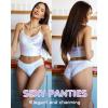 imageFINETOO 6 Pack Bikini Underwear for Women Sexy Lace Cheeky Panties Low Rise Hipster Cotton PantyColor A6