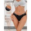 imageFINETOO Womens Underwear Cotton Cheeky Hipster Panties Sexy Breathable Stretch Underwear Elastic Waistband Bikini 5 PackAmulticolor5 Pack