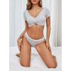 imageFINETOO Womens Underwear Cotton Cheeky Hipster Panties Sexy Breathable Stretch Underwear Elastic Waistband Bikini 5 PackBblack5 Pack