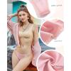 imageFINETOO Adjustable G String Thongs for Women Cotton Underwear Low Rise Tback Sexy Tangas Lace Trim Breathable 6 Pack SXLBlack