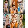 imageFINETOO Adjustable G String Thongs for Women Cotton Underwear Low Rise Tback Sexy Tangas Lace Trim Breathable 6 Pack SXLBlack
