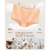 imageFINETOO Cotton Underwear for Women Boy Shorts Lace Boxer Briefs Soft Full Coverage Womens Panties 5 Pack SXXLPink