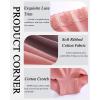 imageFINETOO Cotton Underwear for Women Boy Shorts Lace Boxer Briefs Soft Full Coverage Womens Panties 5 Pack SXXLPink