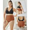 imageFINETOO Tummy Control Underwear for Women High Waisted Nylon Brief No Show Womens Bikini Seamless Panties 4pack SXXXLBlacknudebrowncoffee