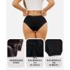 imageFINETOO Womens Underwear Cotton Hipster Sexy Panties Full Coverage Briefs Stretch Bikinis Comfortable Cheeky 6 PackBlack