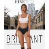 imageFINETOO Womens Underwear Cotton Hipster Sexy Panties Full Coverage Briefs Stretch Bikinis Comfortable Cheeky 6 PackBlack