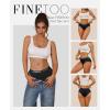imageFINETOO Womens Underwear Cotton Hipster Sexy Panties Full Coverage Briefs Stretch Bikinis Comfortable Cheeky 6 PackBlack
