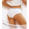 imageFINETOO Womens Underwear Cotton Hipster Sexy Panties Full Coverage Briefs Stretch Bikinis Comfortable Cheeky 6 PackColor D
