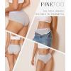 imageFINETOO Womens Underwear Cotton Hipster Sexy Panties Full Coverage Briefs Stretch Bikinis Comfortable Cheeky 6 PackColor a