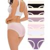 imageFINETOO Womens Cotton Underwear High Waisted Soft Stretch Cheeky Briefs Full Coverage Ladies Bikini Panties 6 Pack6AXL