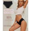 imageFINETOO Womens Underwear Cotton Bikini Underwear for Women Lace Wasit Hipster Panties Soft Breathable Briefs 6 PackB 6 Pack Black6
