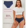 imageFINETOO Womens Underwear Cotton Bikini Underwear for Women Lace Wasit Hipster Panties Soft Breathable Briefs 6 PackC 6 Pack Black2 White1 Blue1 Grey1 Nude1